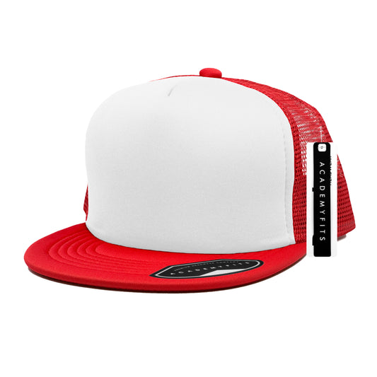 Two Tone Flat Foam Trucker #2070W