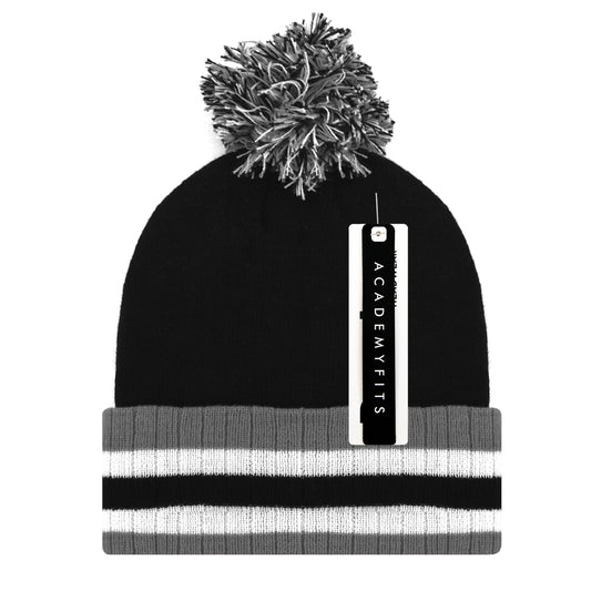 Stripe Pom Beanies #6015